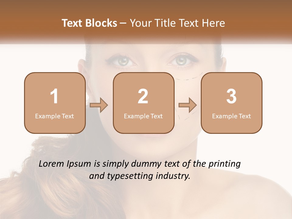 A Woman With Lines Drawn On Her Face PowerPoint Template
