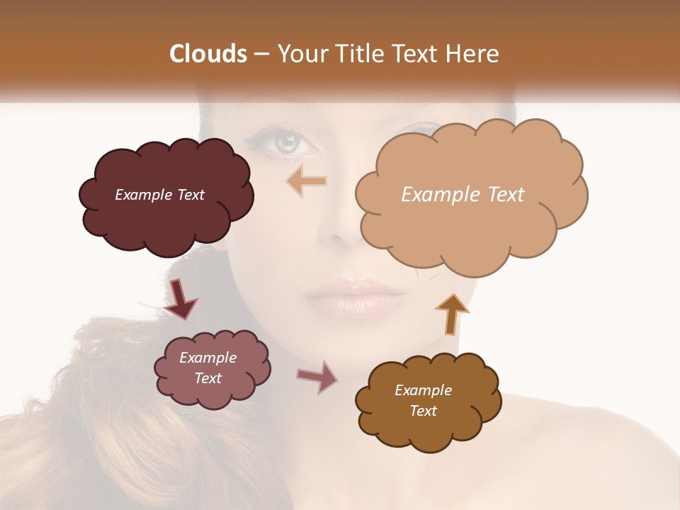A Woman With Lines Drawn On Her Face PowerPoint Template