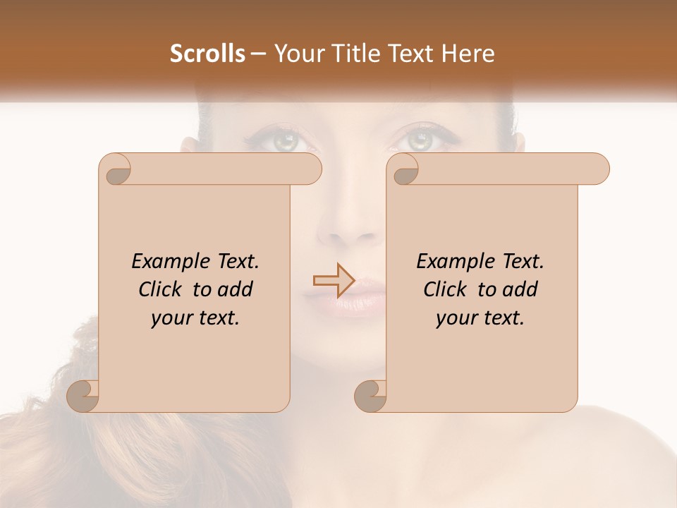 A Woman With Lines Drawn On Her Face PowerPoint Template