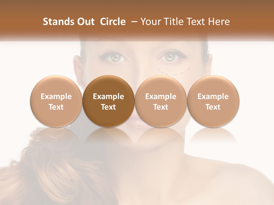 A Woman With Lines Drawn On Her Face PowerPoint Template