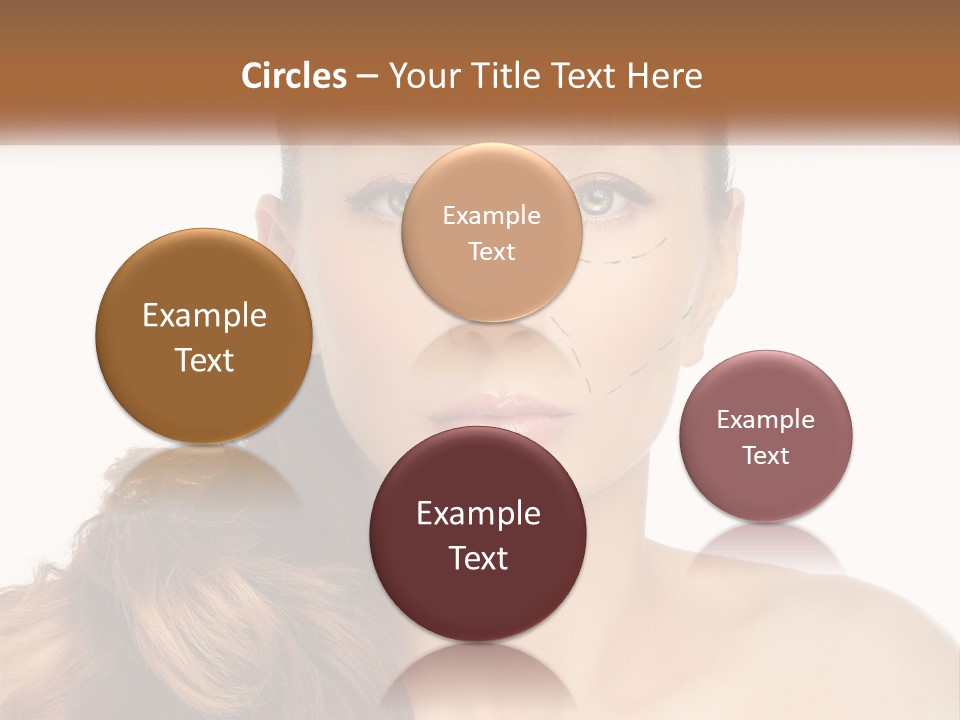 A Woman With Lines Drawn On Her Face PowerPoint Template