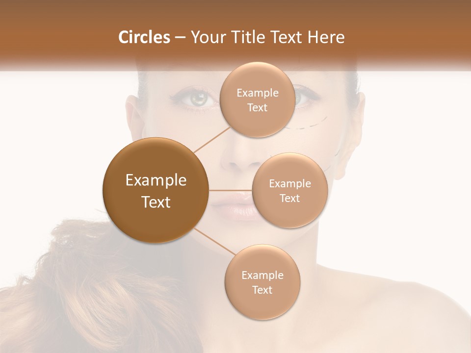 A Woman With Lines Drawn On Her Face PowerPoint Template