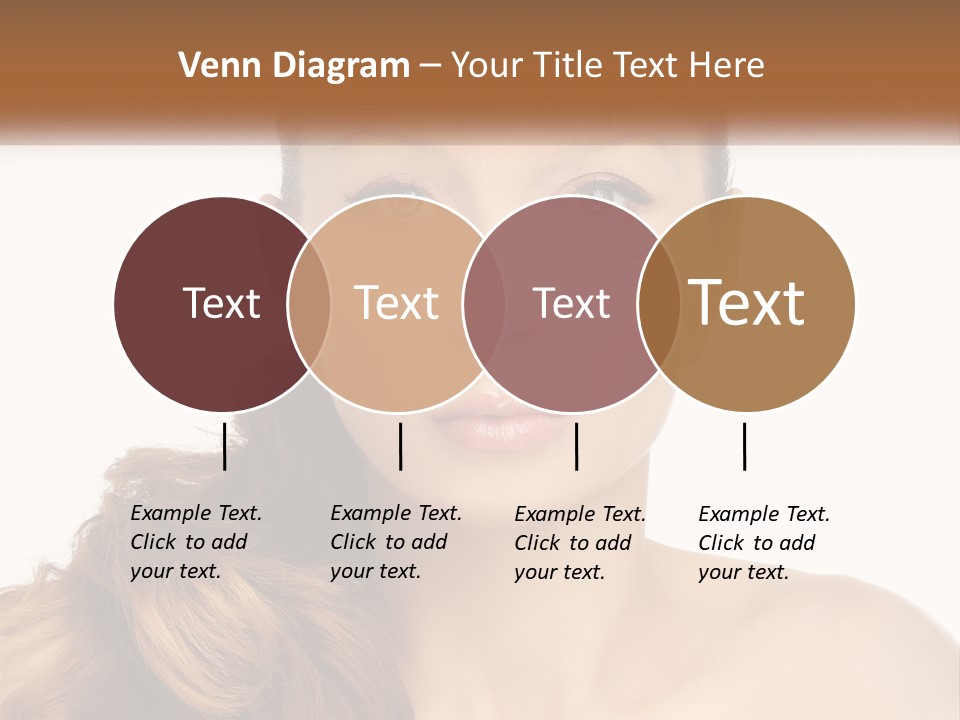A Woman With Lines Drawn On Her Face PowerPoint Template