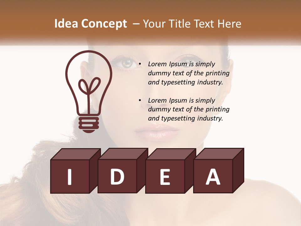 A Woman With Lines Drawn On Her Face PowerPoint Template