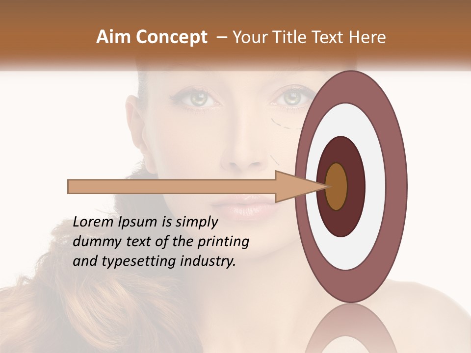 A Woman With Lines Drawn On Her Face PowerPoint Template