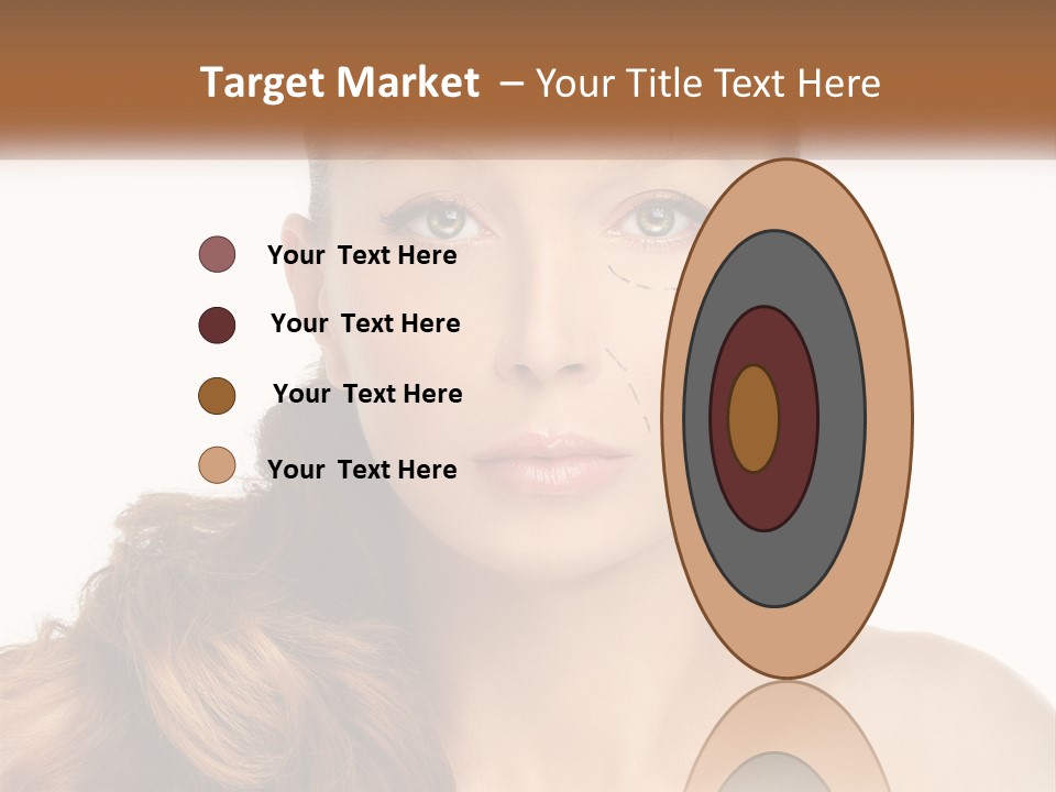 A Woman With Lines Drawn On Her Face PowerPoint Template