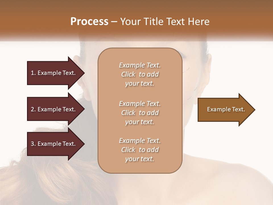 A Woman With Lines Drawn On Her Face PowerPoint Template