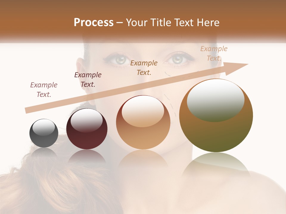 A Woman With Lines Drawn On Her Face PowerPoint Template