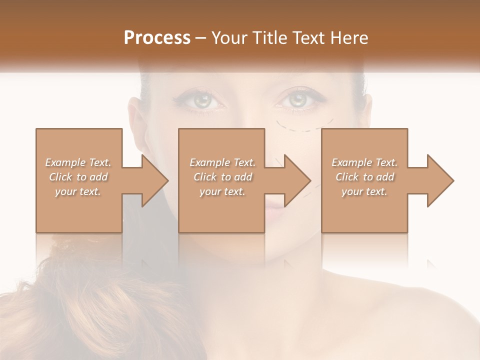 A Woman With Lines Drawn On Her Face PowerPoint Template