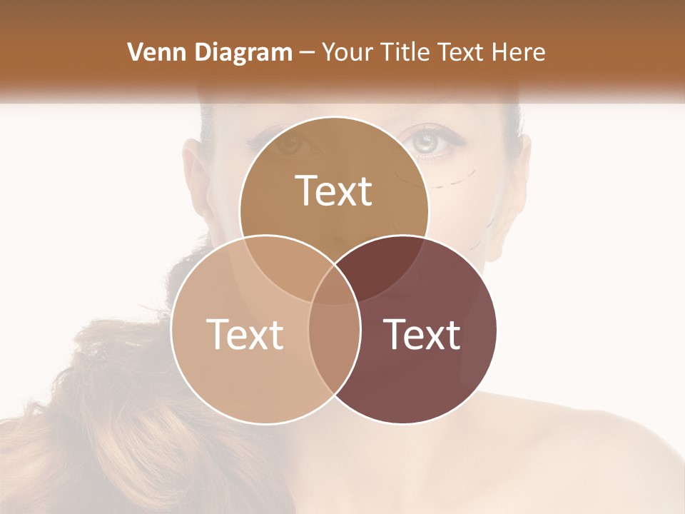 A Woman With Lines Drawn On Her Face PowerPoint Template