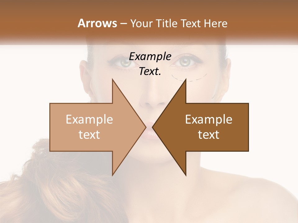 A Woman With Lines Drawn On Her Face PowerPoint Template