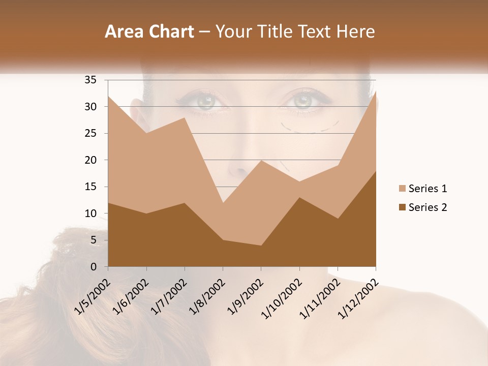A Woman With Lines Drawn On Her Face PowerPoint Template