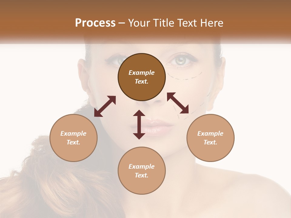 A Woman With Lines Drawn On Her Face PowerPoint Template