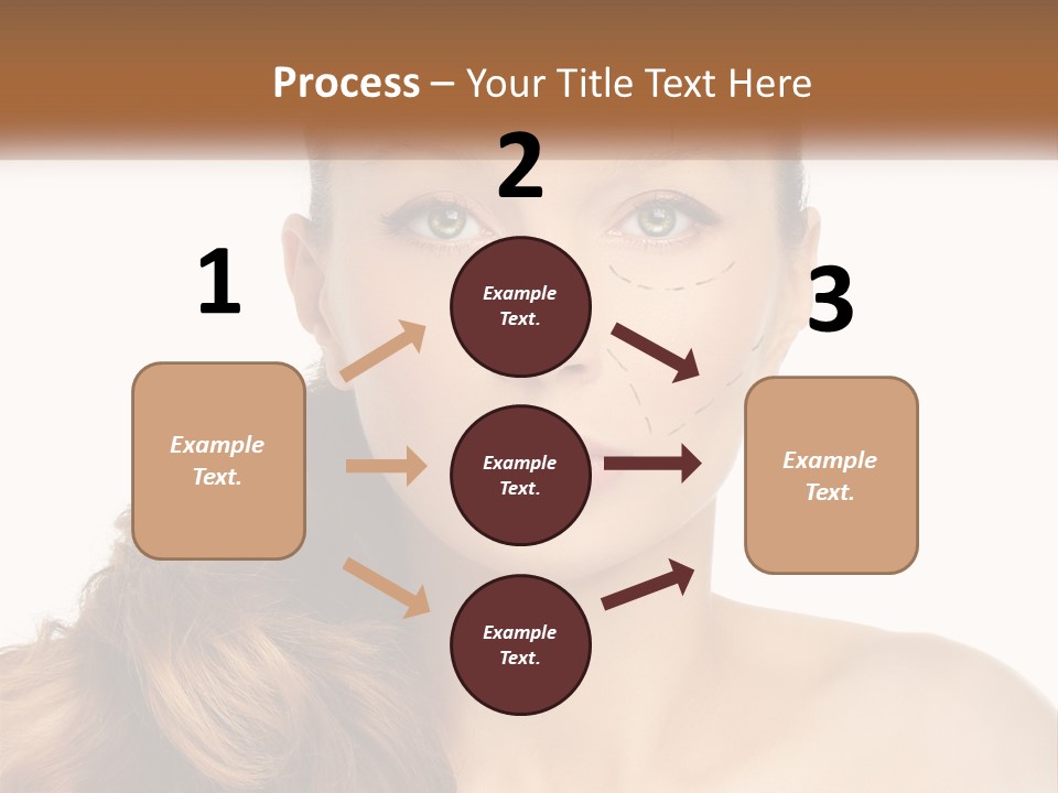 A Woman With Lines Drawn On Her Face PowerPoint Template