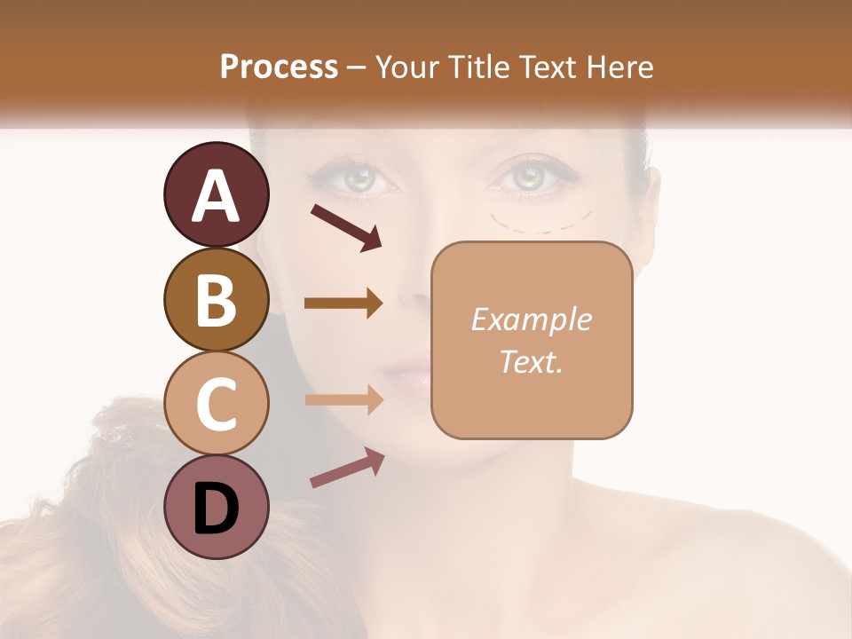 A Woman With Lines Drawn On Her Face PowerPoint Template