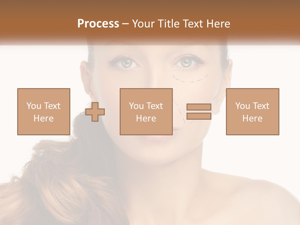 A Woman With Lines Drawn On Her Face PowerPoint Template