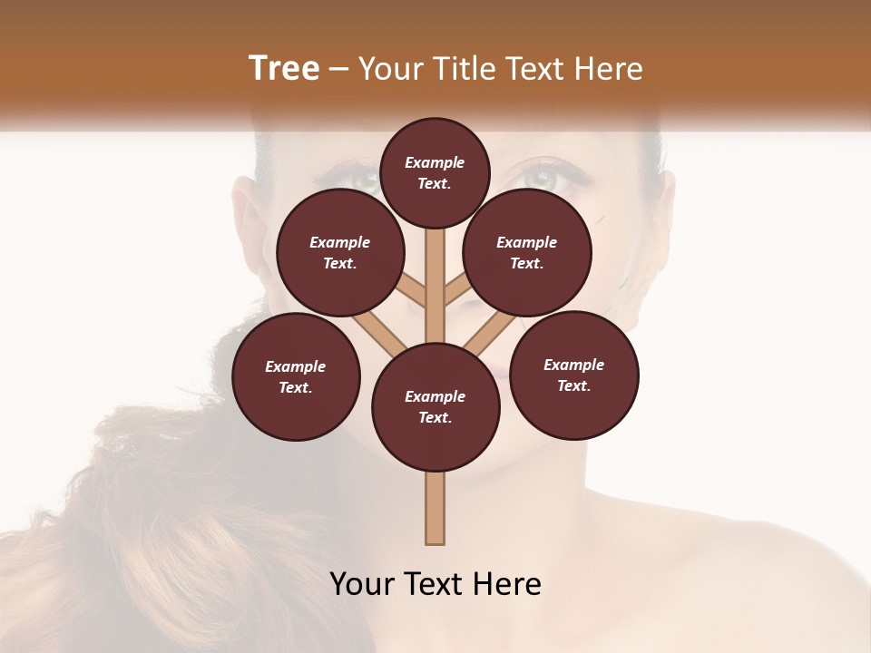 A Woman With Lines Drawn On Her Face PowerPoint Template