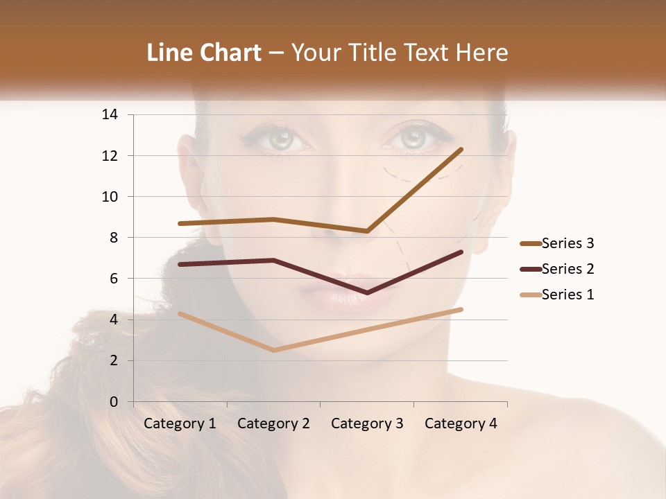 A Woman With Lines Drawn On Her Face PowerPoint Template