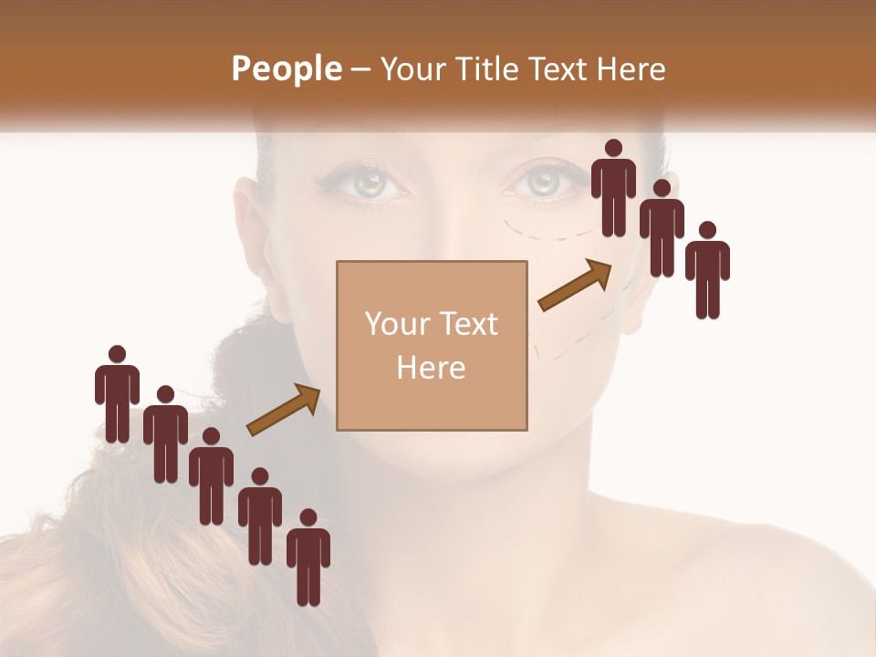 A Woman With Lines Drawn On Her Face PowerPoint Template