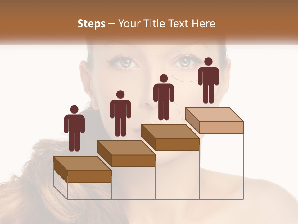 A Woman With Lines Drawn On Her Face PowerPoint Template