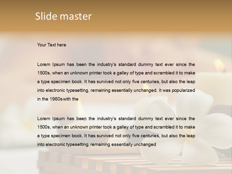 A Woman Getting A Back Massage With Candles PowerPoint Template