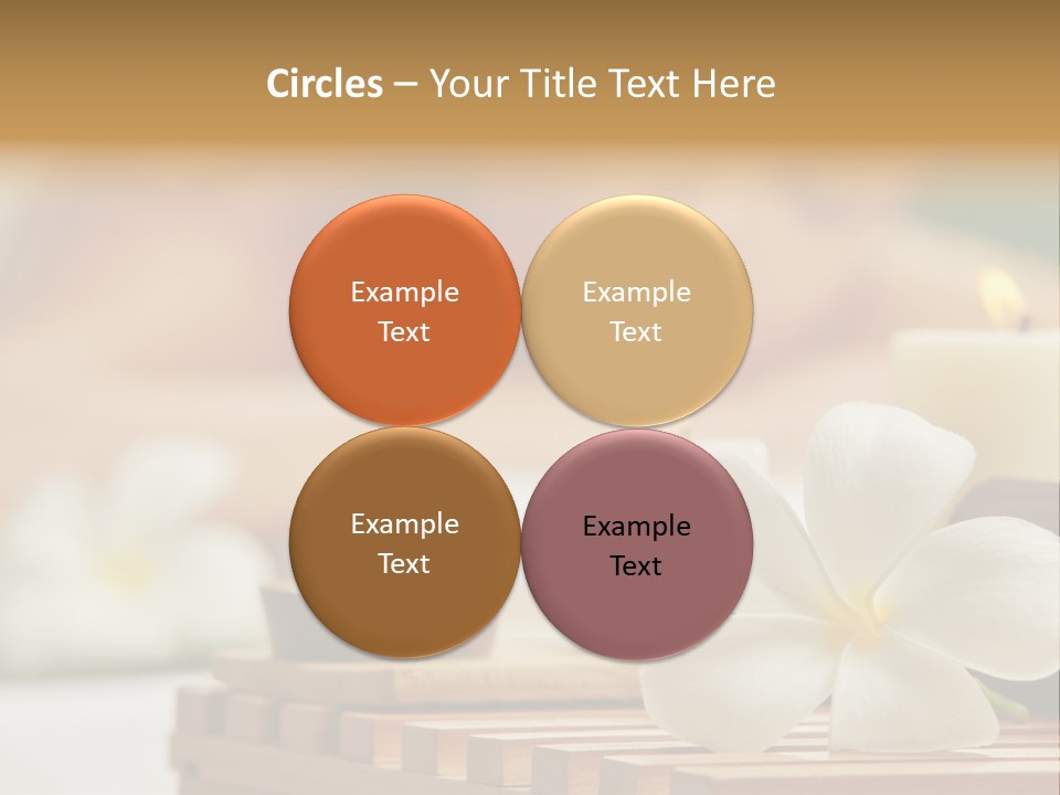 A Woman Getting A Back Massage With Candles PowerPoint Template