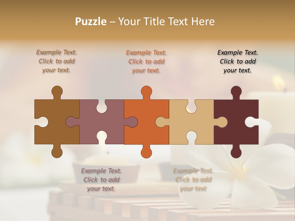 A Woman Getting A Back Massage With Candles PowerPoint Template