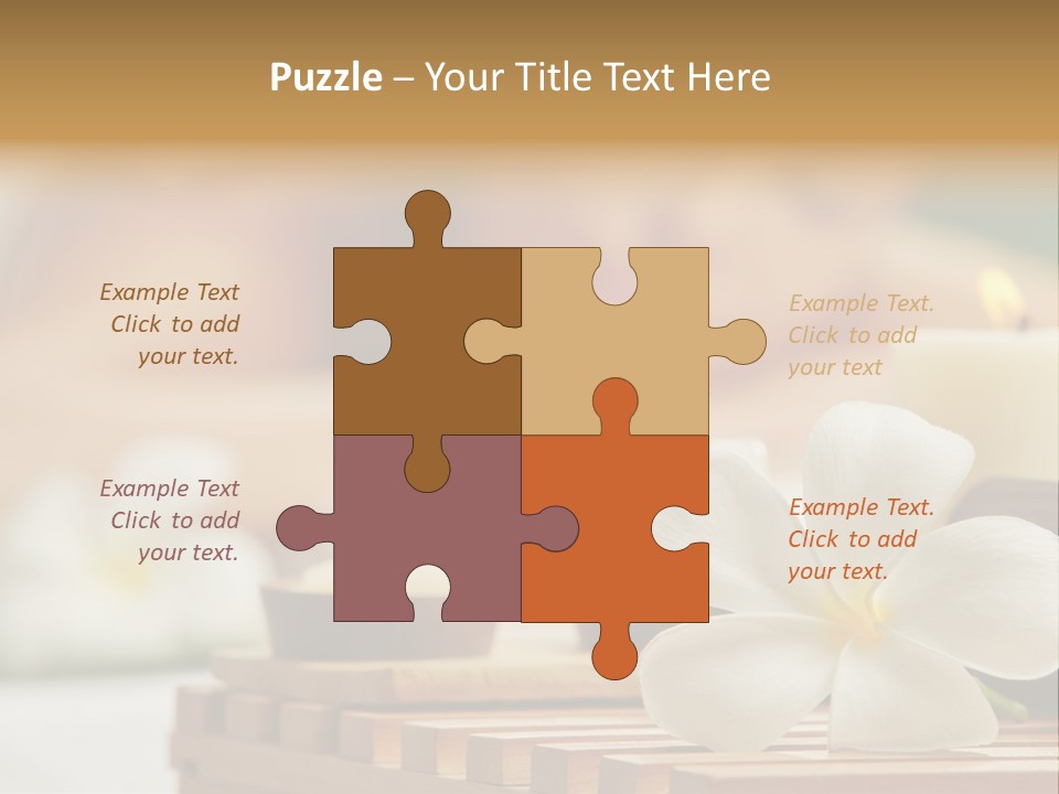 A Woman Getting A Back Massage With Candles PowerPoint Template