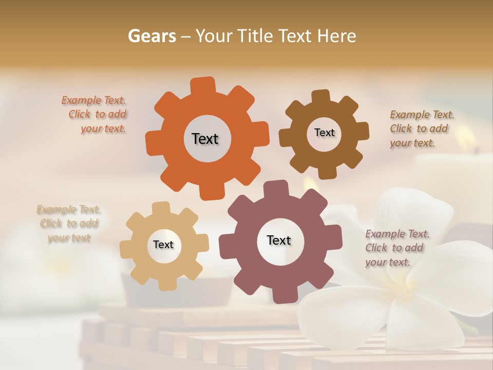 A Woman Getting A Back Massage With Candles PowerPoint Template