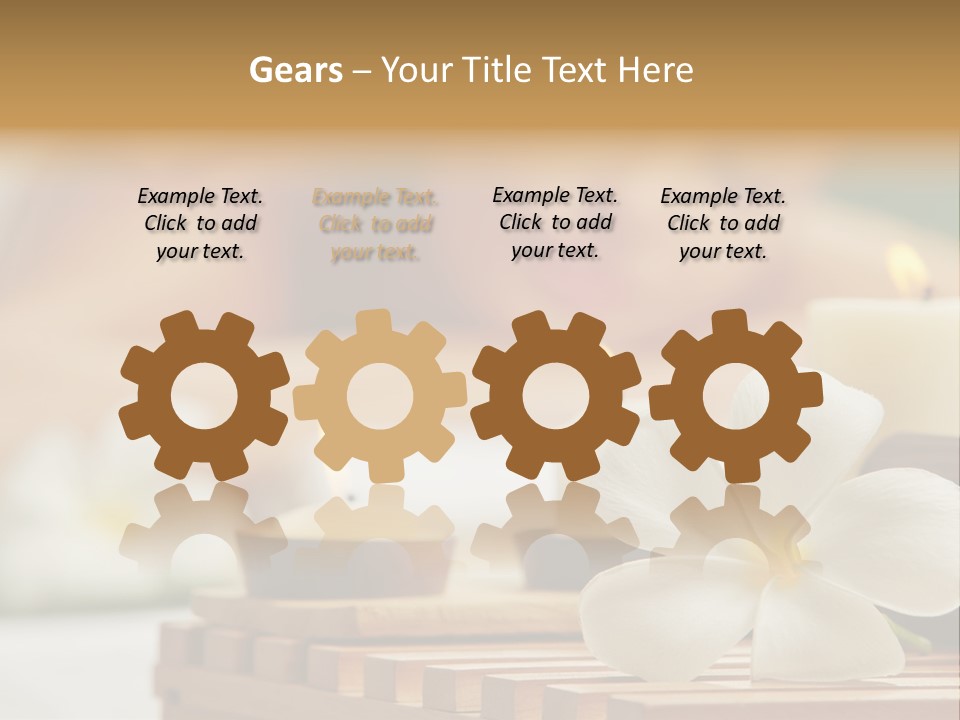 A Woman Getting A Back Massage With Candles PowerPoint Template