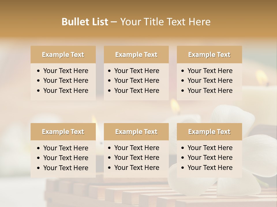 A Woman Getting A Back Massage With Candles PowerPoint Template