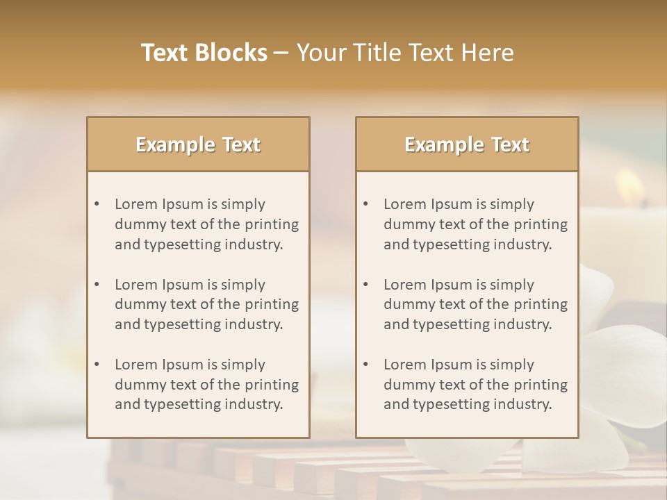 A Woman Getting A Back Massage With Candles PowerPoint Template