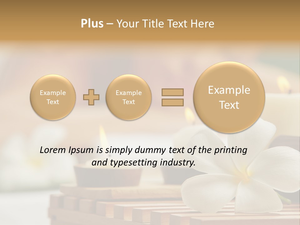 A Woman Getting A Back Massage With Candles PowerPoint Template