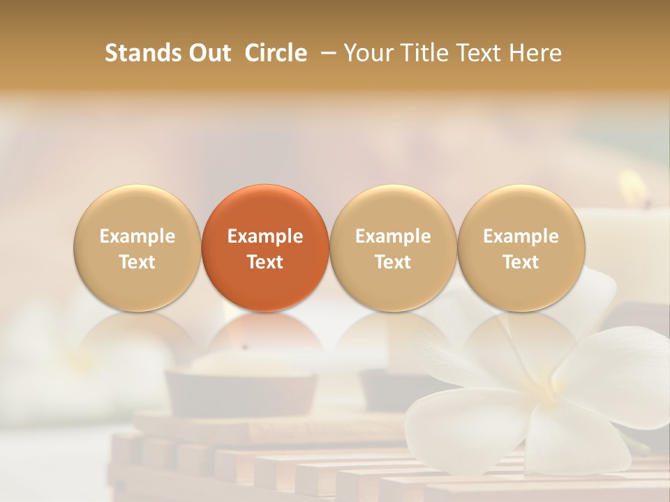 A Woman Getting A Back Massage With Candles PowerPoint Template