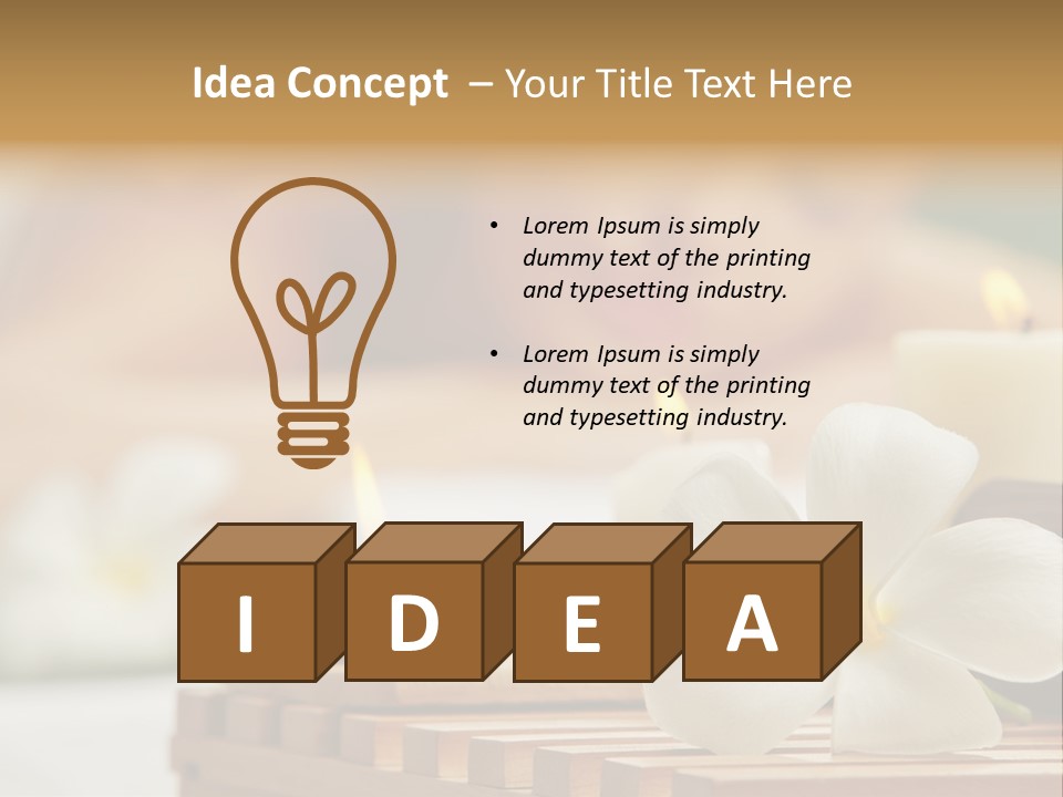 A Woman Getting A Back Massage With Candles PowerPoint Template