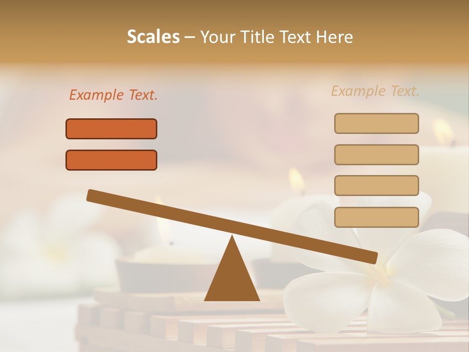 A Woman Getting A Back Massage With Candles PowerPoint Template