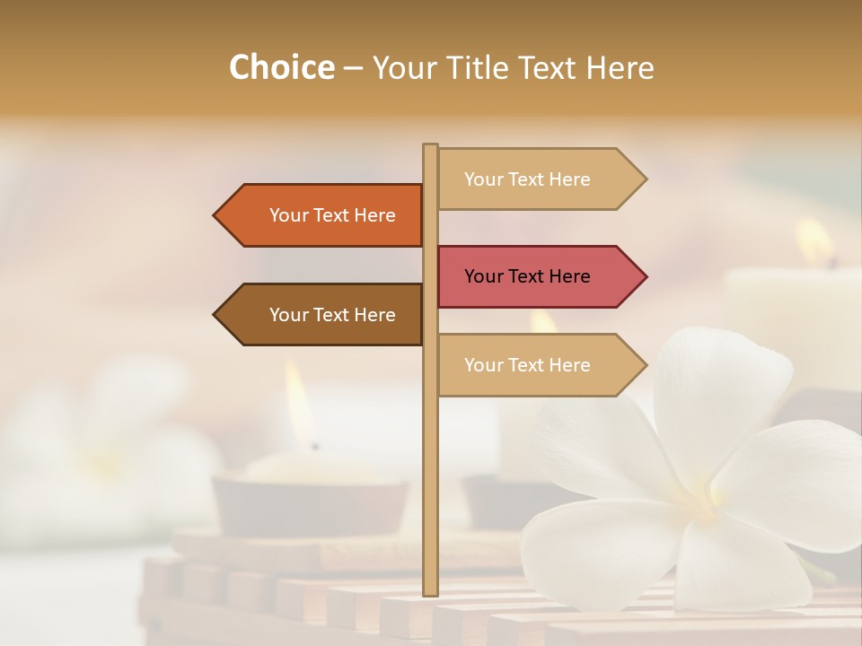 A Woman Getting A Back Massage With Candles PowerPoint Template