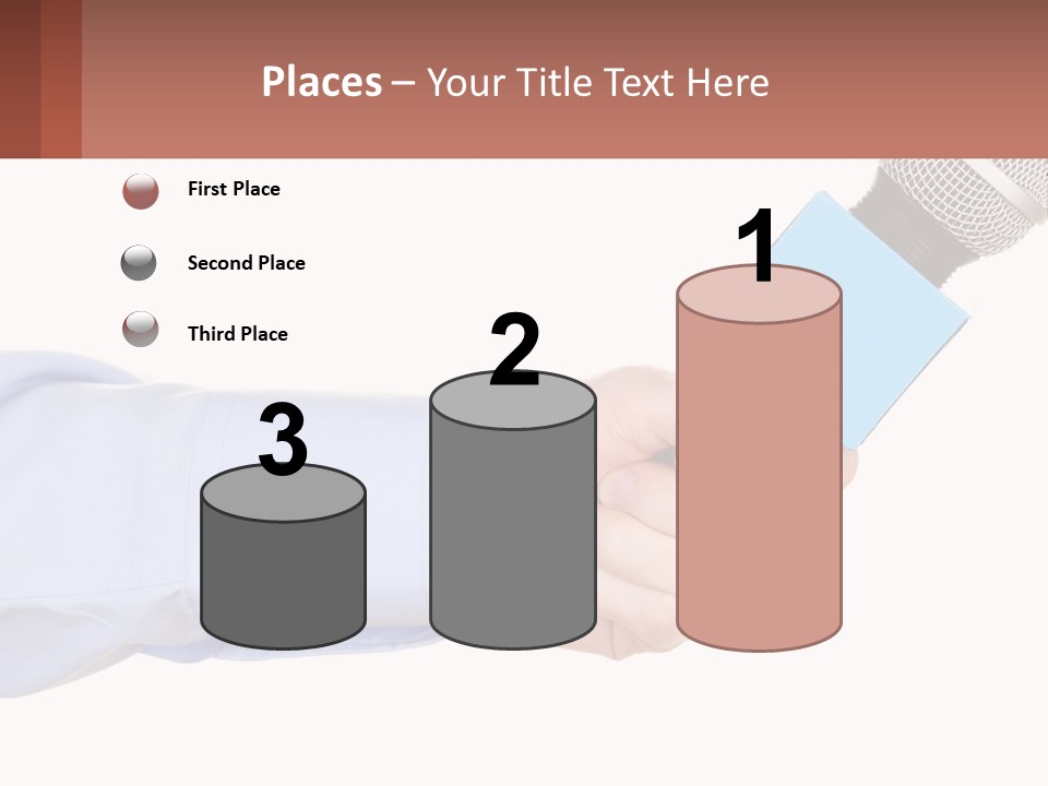 A Person Holding A Microphone In Their Hand PowerPoint Template