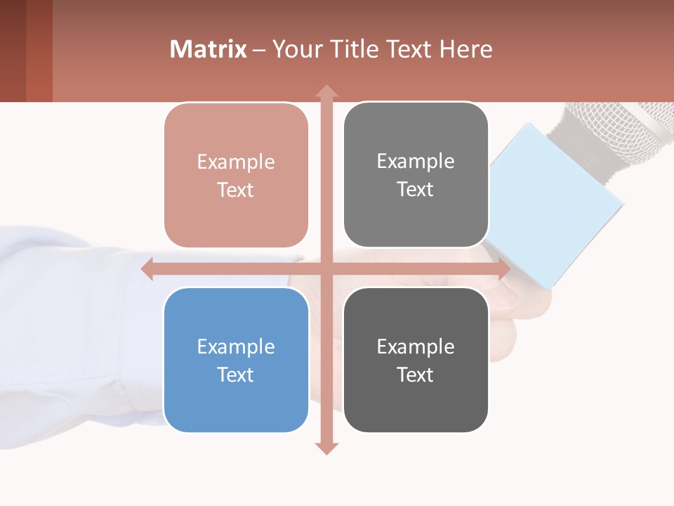 A Person Holding A Microphone In Their Hand PowerPoint Template