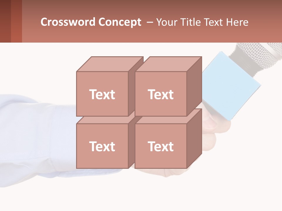 A Person Holding A Microphone In Their Hand PowerPoint Template