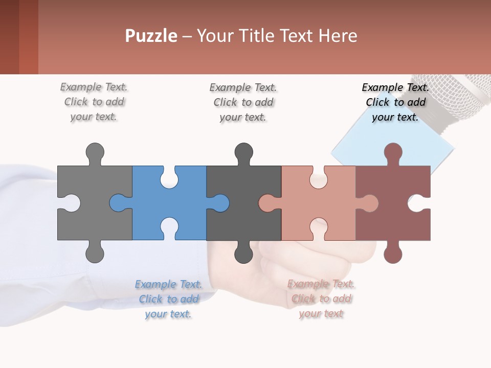 A Person Holding A Microphone In Their Hand PowerPoint Template