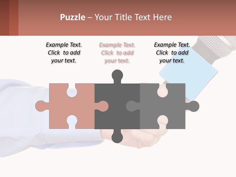 A Person Holding A Microphone In Their Hand PowerPoint Template