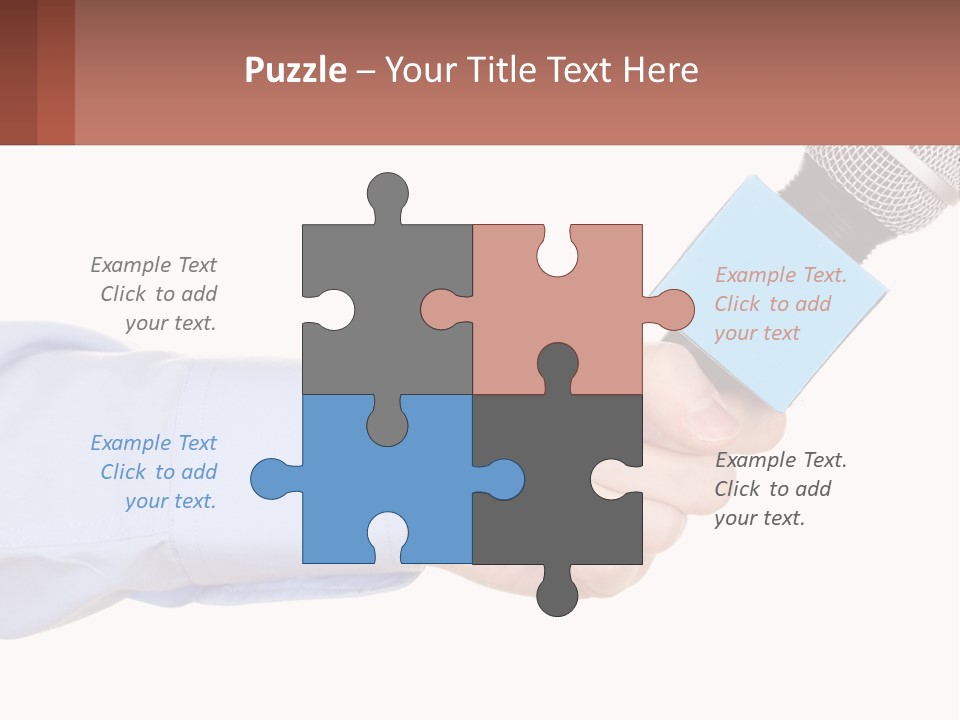 A Person Holding A Microphone In Their Hand PowerPoint Template