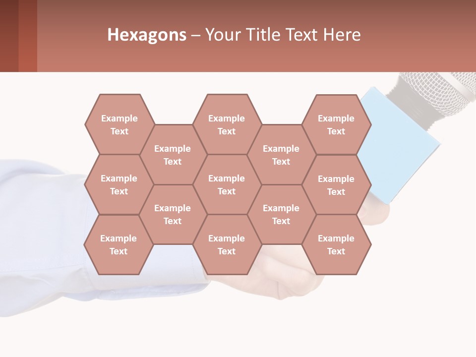 A Person Holding A Microphone In Their Hand PowerPoint Template