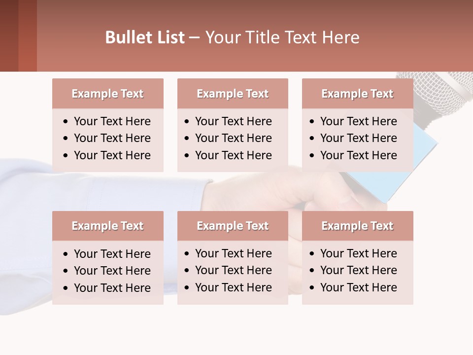 A Person Holding A Microphone In Their Hand PowerPoint Template