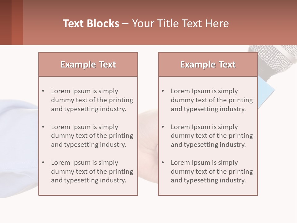 A Person Holding A Microphone In Their Hand PowerPoint Template