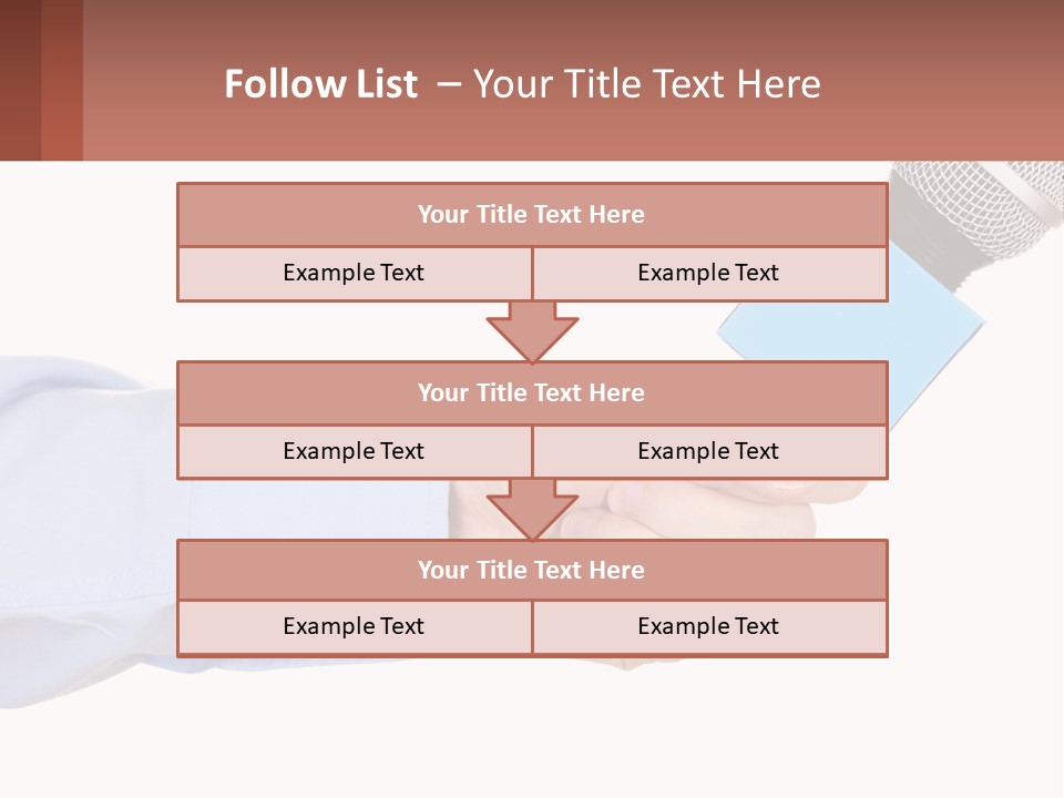 A Person Holding A Microphone In Their Hand PowerPoint Template
