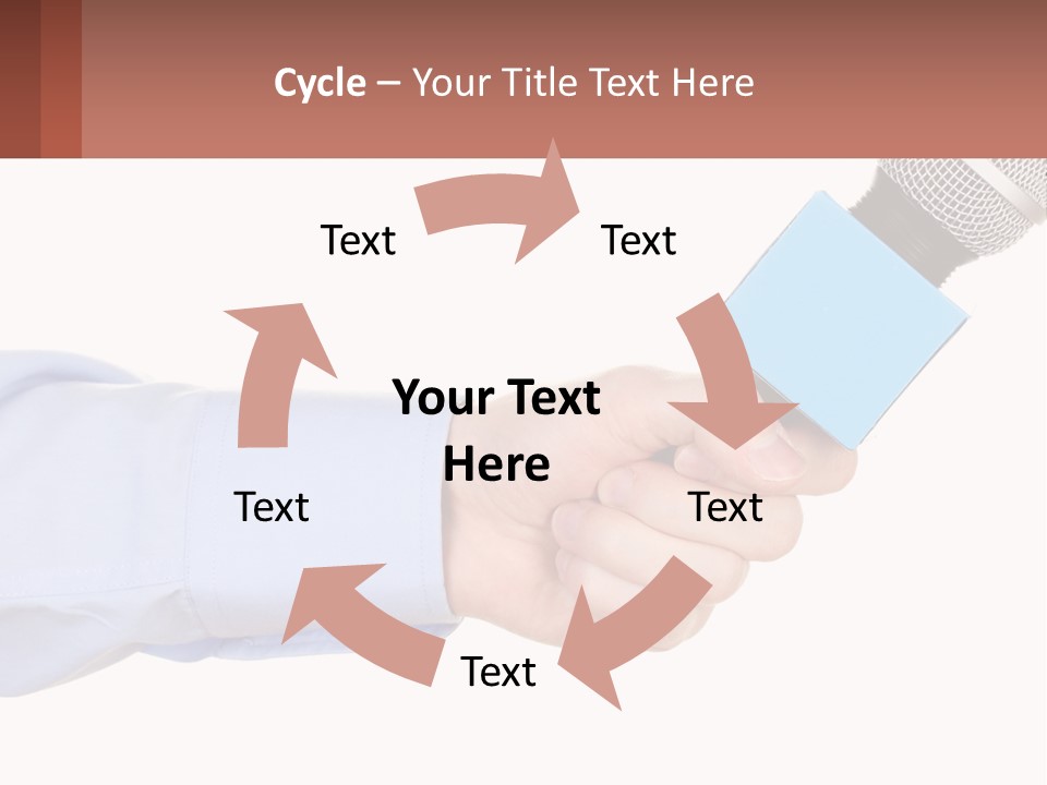 A Person Holding A Microphone In Their Hand PowerPoint Template
