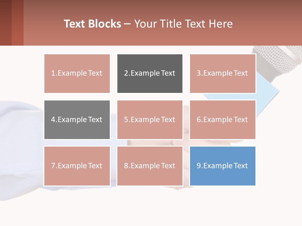 A Person Holding A Microphone In Their Hand PowerPoint Template