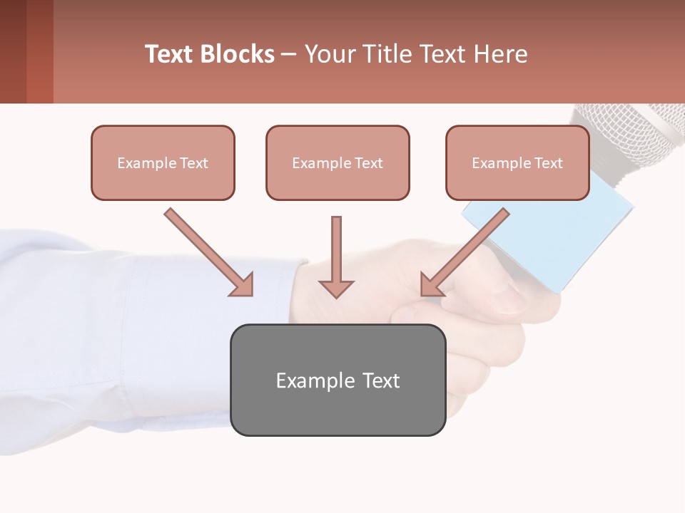 A Person Holding A Microphone In Their Hand PowerPoint Template